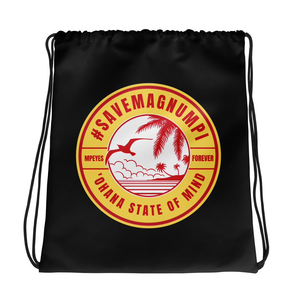 #SAVEMAGNUMPI Drawstring Bag - Black