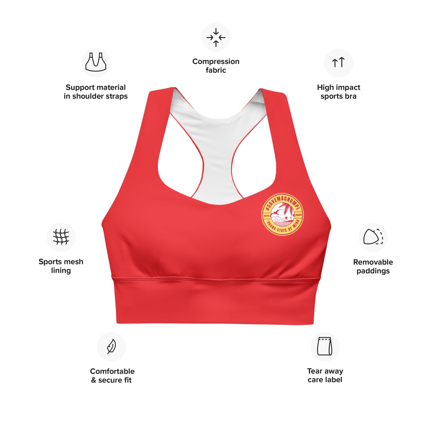 #SAVEMAGNUMPI Sports Bra - Red