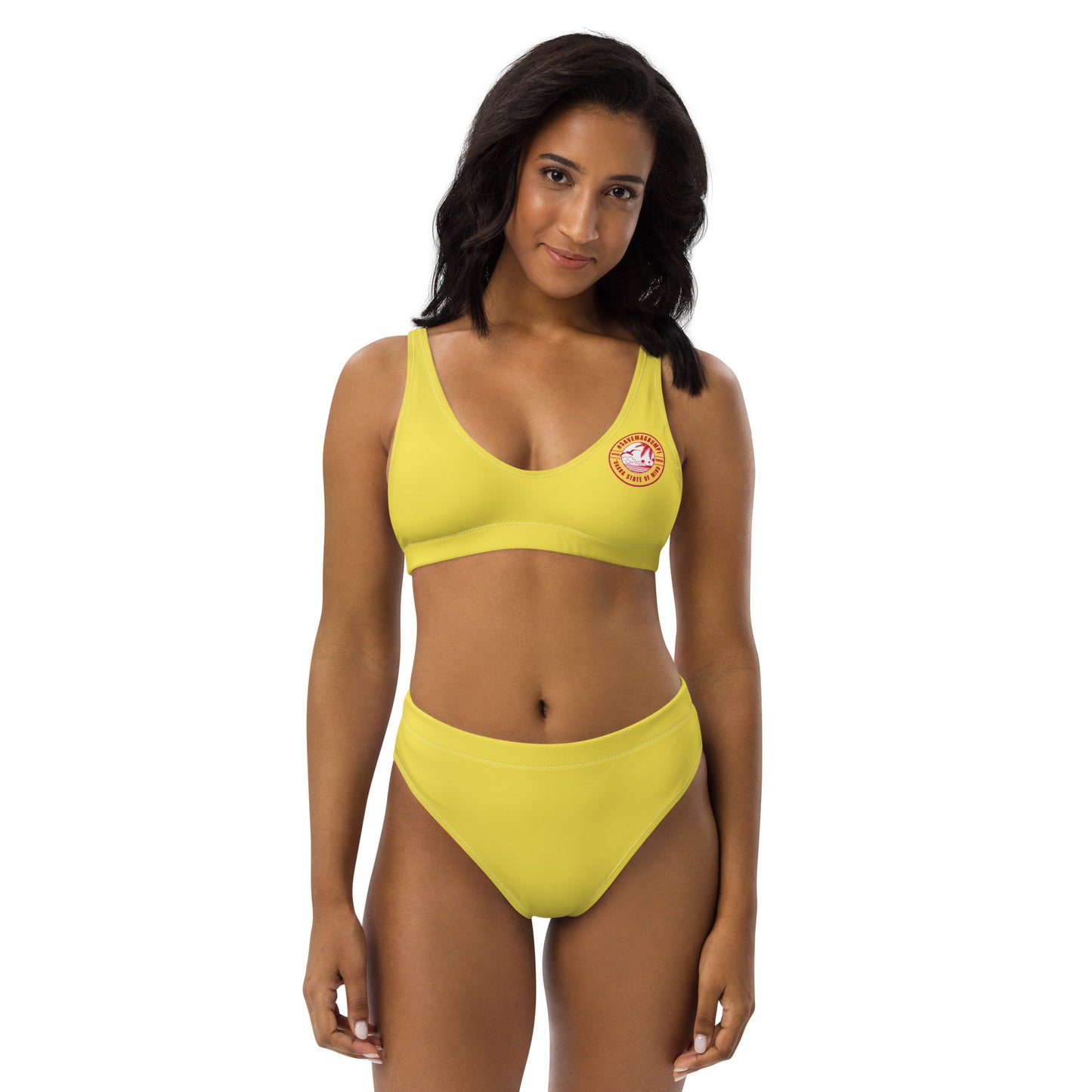 #SAVEMAGNUMPI High-Waisted Bikini - Yellow