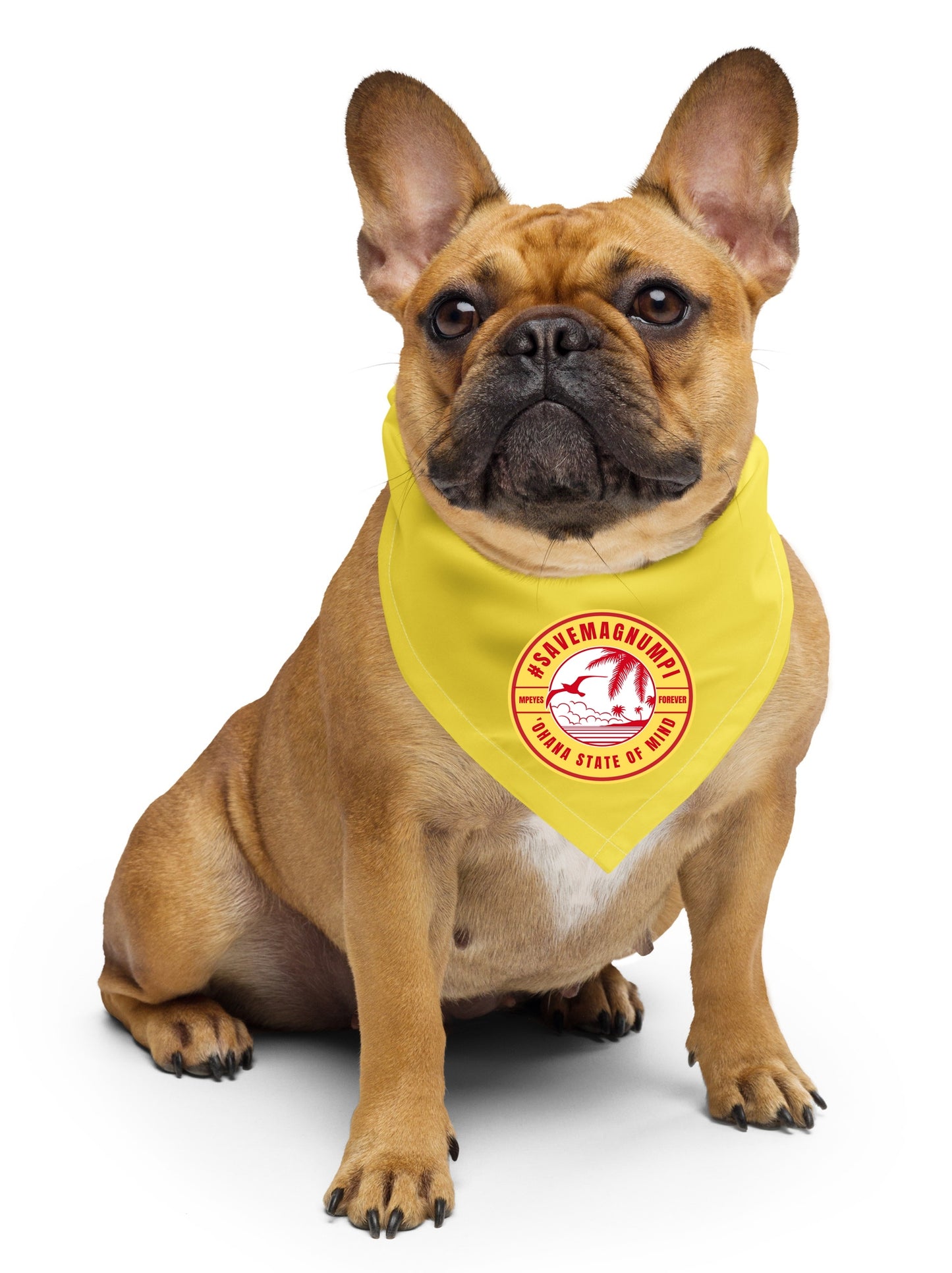 #SAVEMAGNUMPI Pet Bandana - Yellow