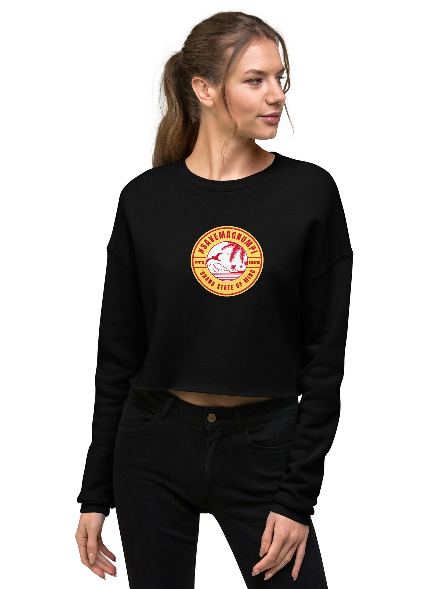 #SAVEMAGNUMPI Women's Crop Sweatshirt