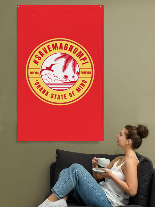 #SAVEMAGNUMPI Indoor Flag - Vertical
