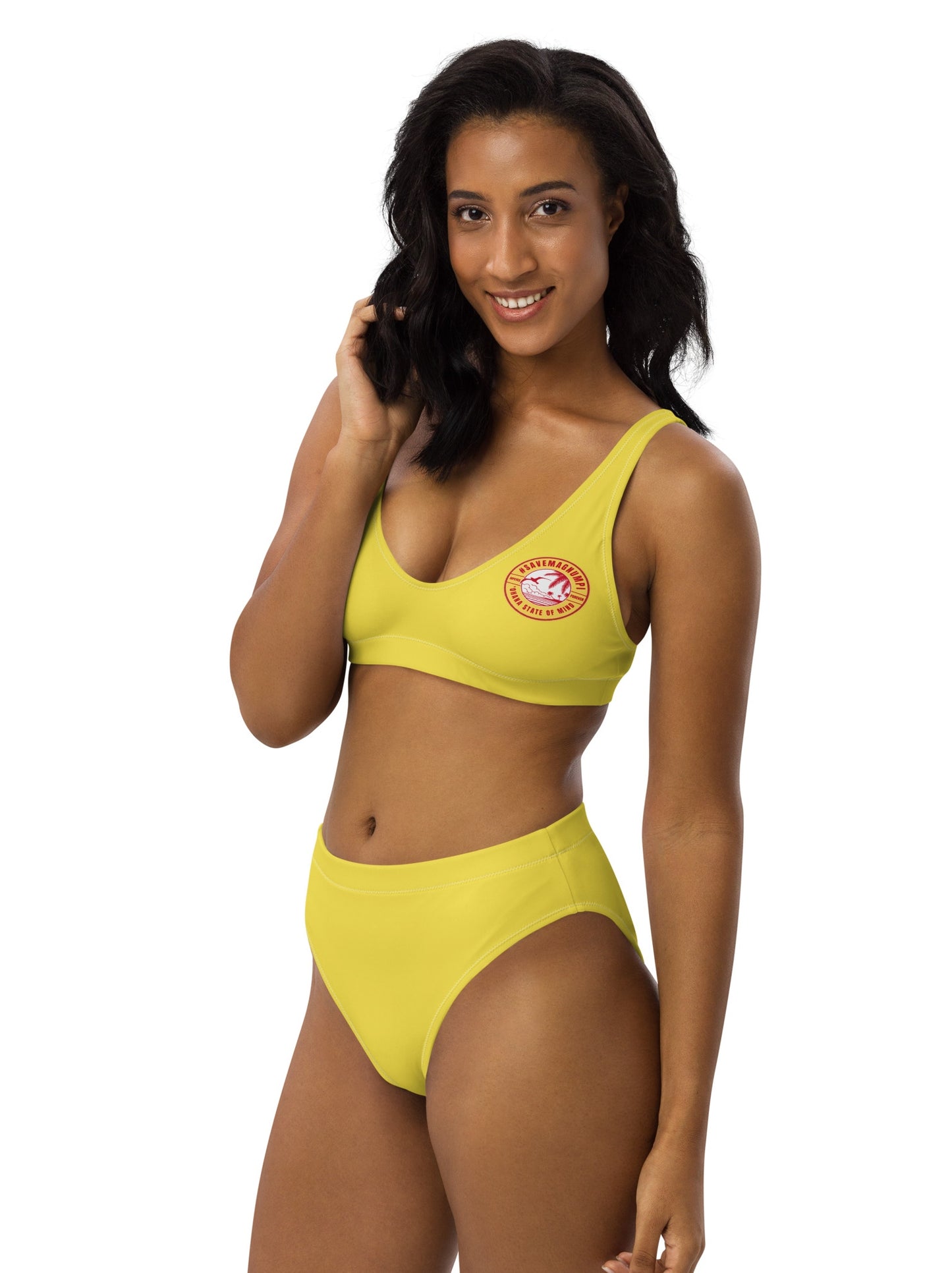 #SAVEMAGNUMPI High-Waisted Bikini - Yellow