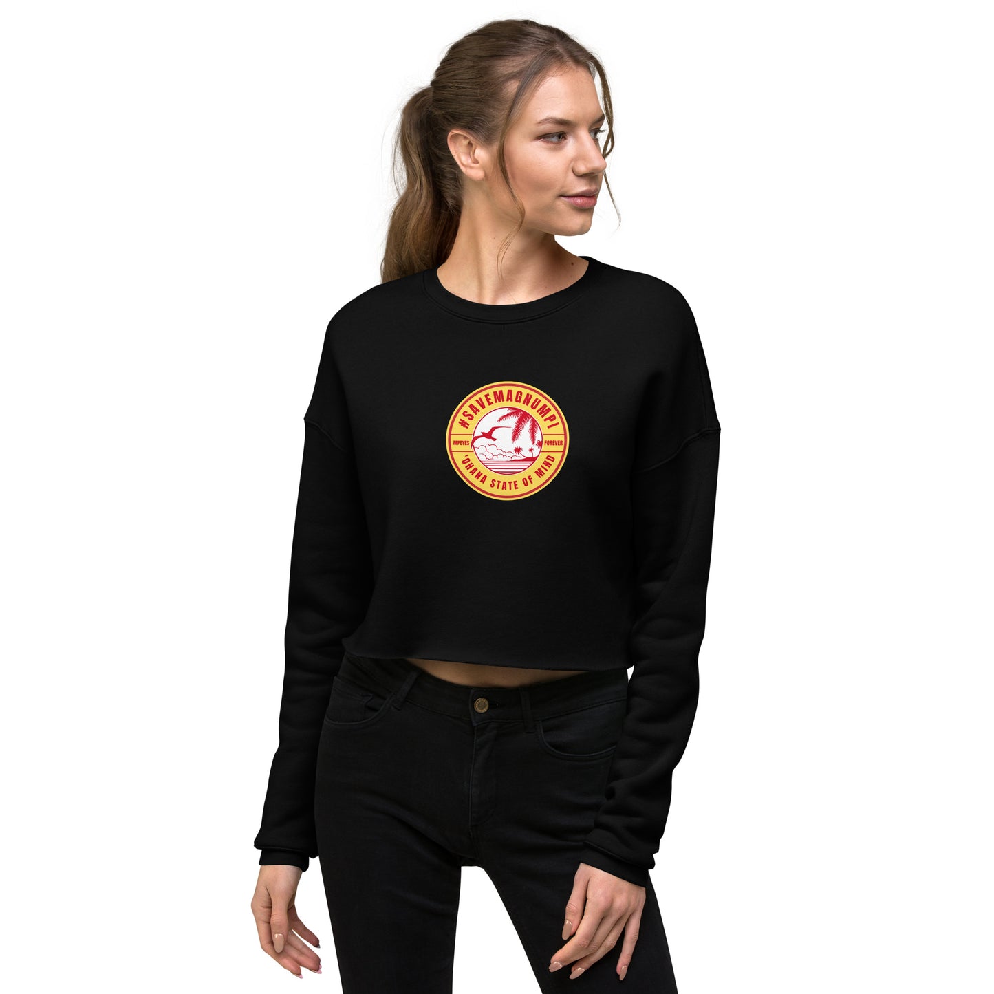 #SAVEMAGNUMPI Women's Crop Sweatshirt