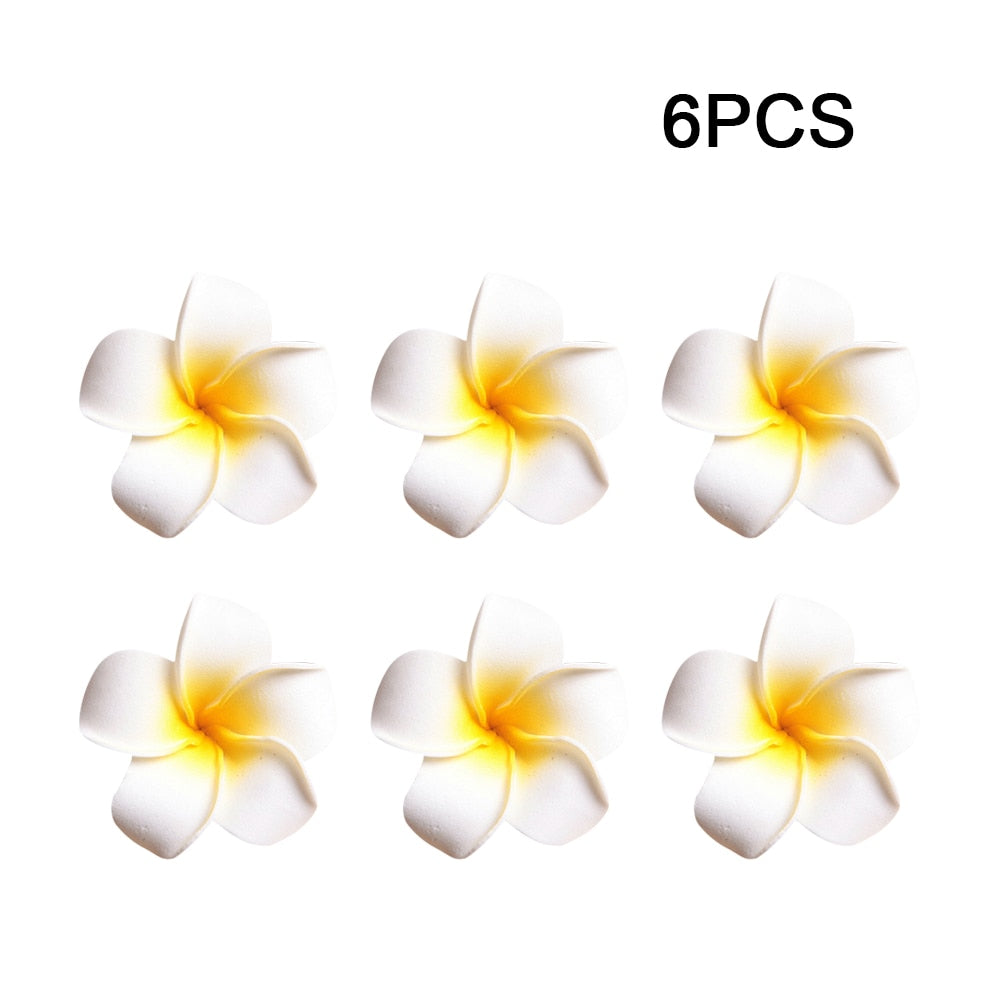 Hawaiian Plumeria Hair Clip comes in a 6 piece set
