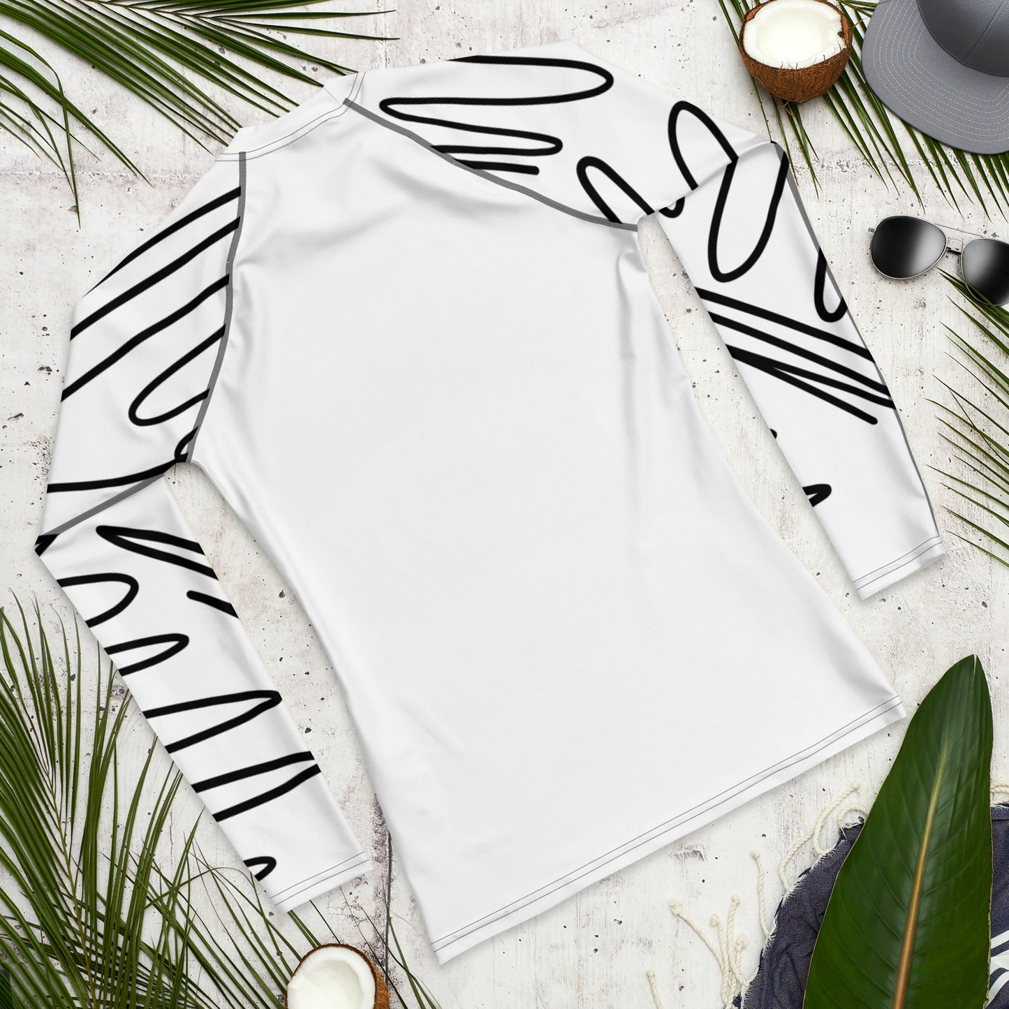 Black and White Men's Rash Guard 53.00 bigkahunatshirts