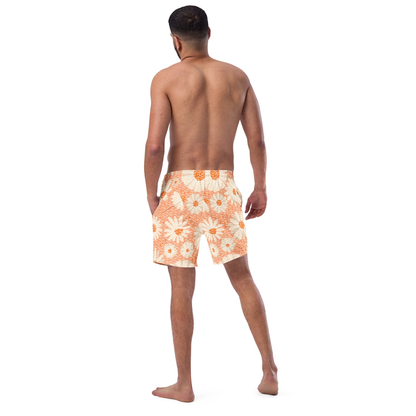 Hawaiian Flower Men's Swim Trunks 52.00 bigkahunatshirts