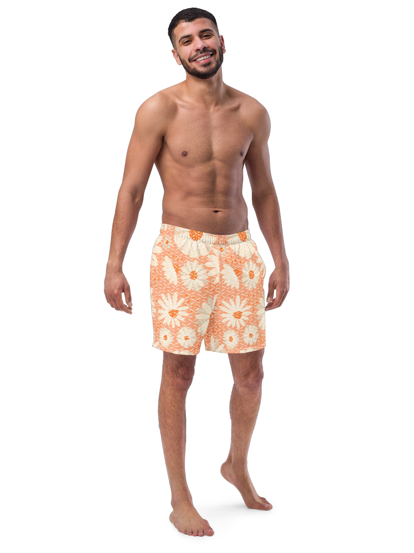Hawaiian Flower Men's Swim Trunks 52.00 bigkahunatshirts