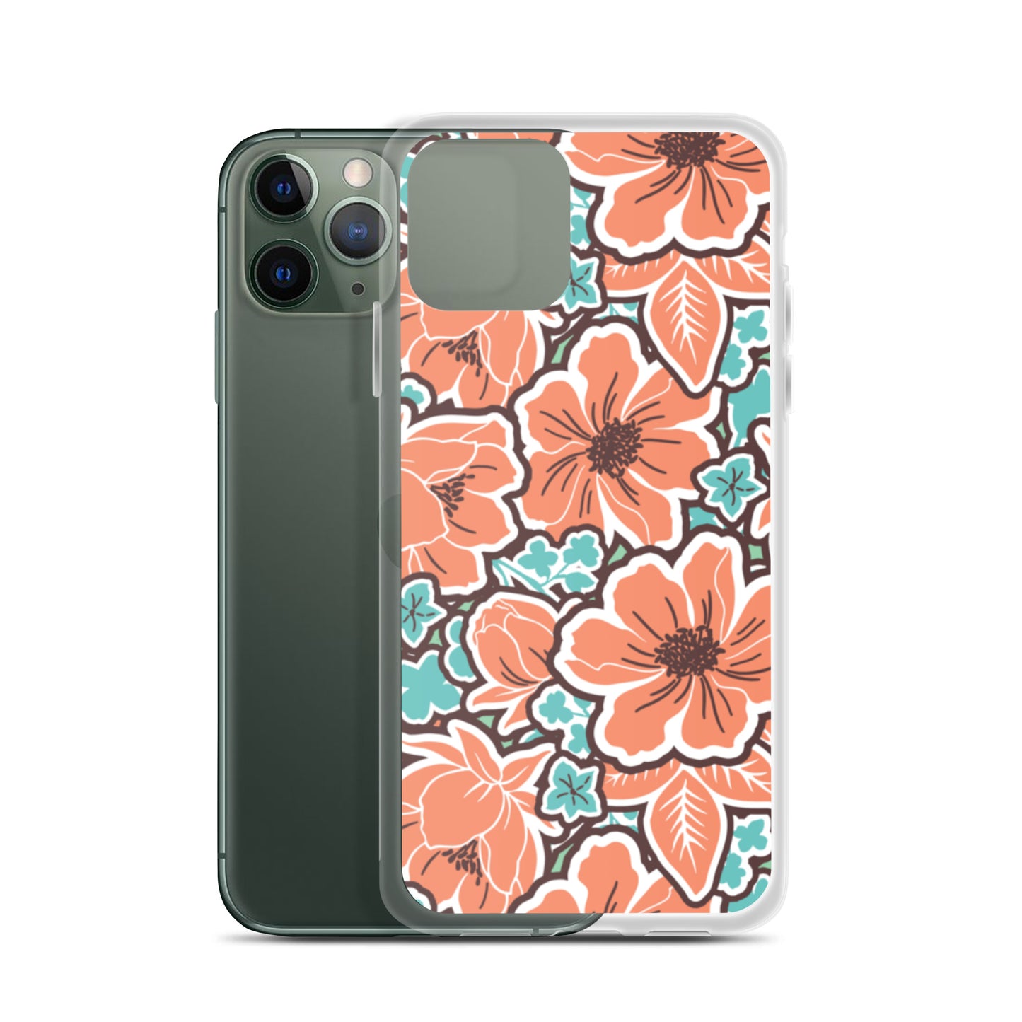 iPhone Case - Orange Hibiscus - 17 sizes 20.00 bigkahunatshirts