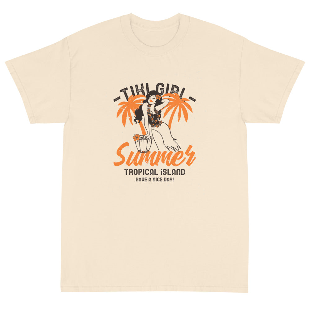 Tiki Girl Summer T-shirt 34.00 bigkahunatshirts