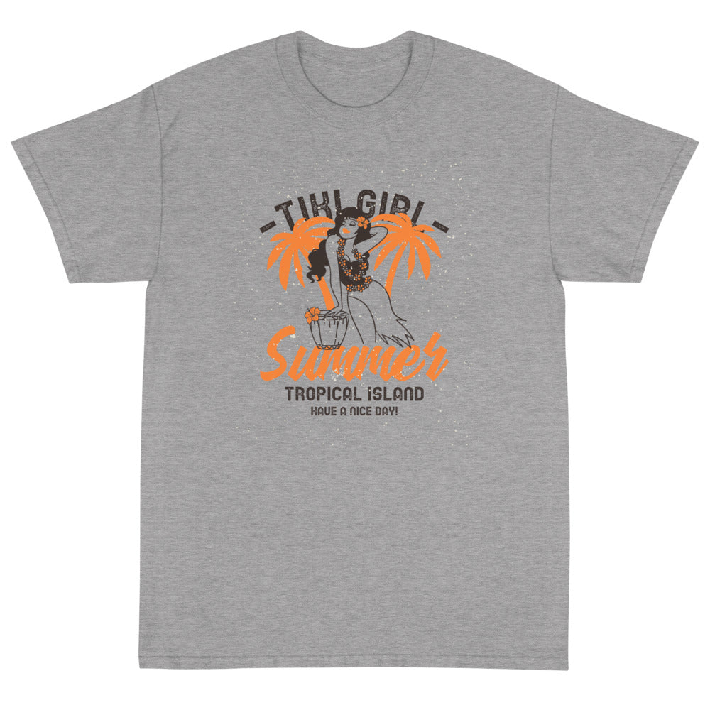 Tiki Girl Summer T-shirt 34.00 bigkahunatshirts