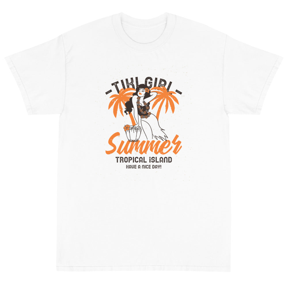 Tiki Girl Summer T-shirt 34.00 bigkahunatshirts
