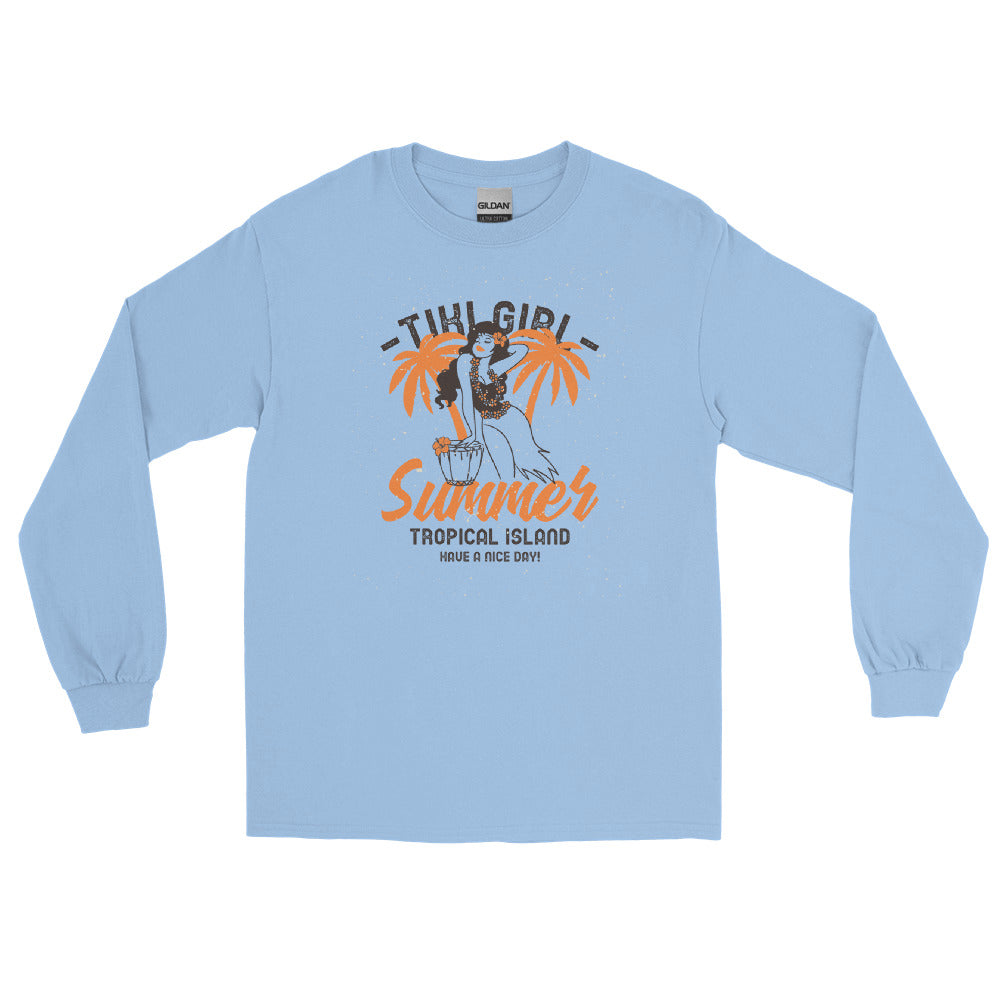 Tiki Girl Long Sleeve T-Shirt 36.00 bigkahunatshirts