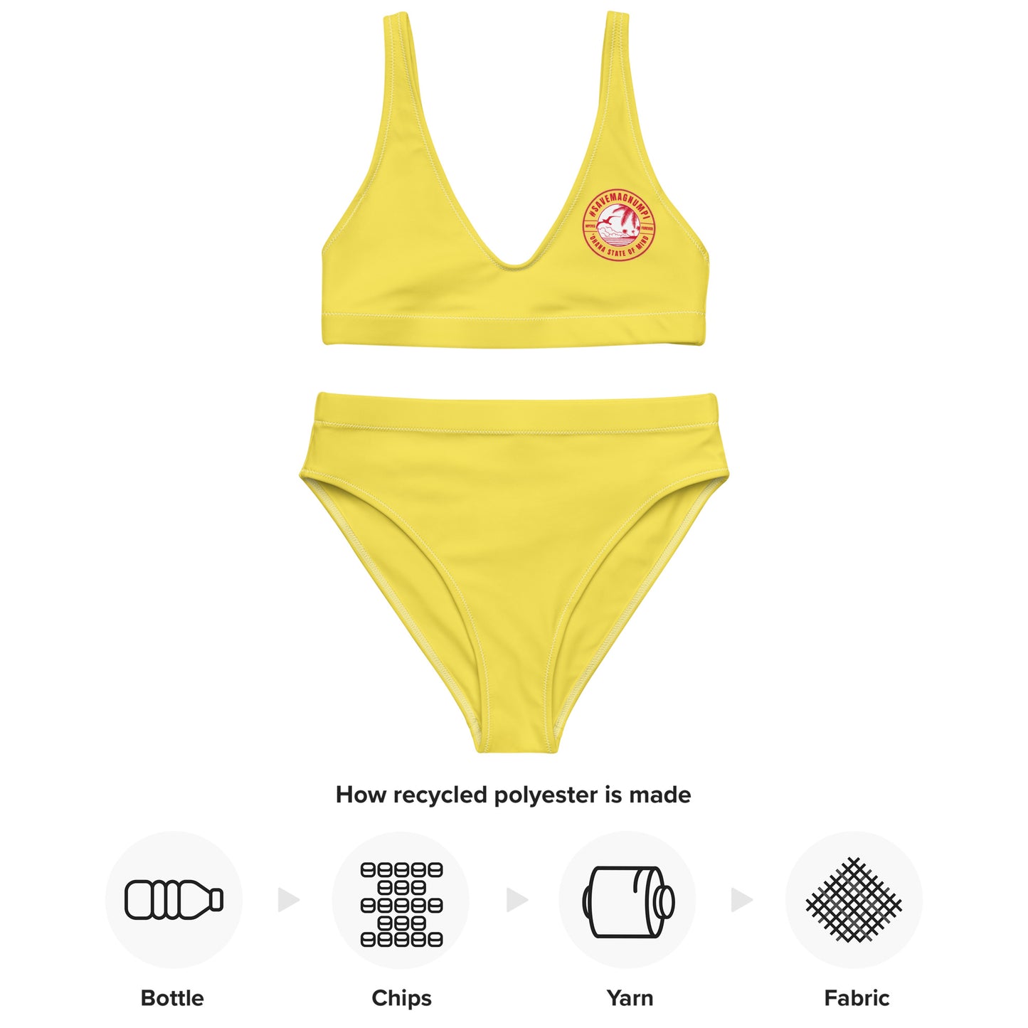 #SAVEMAGNUMPI High-Waisted Bikini - Yellow