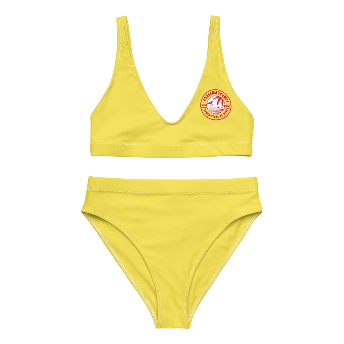 #SAVEMAGNUMPI High-Waisted Bikini - Yellow