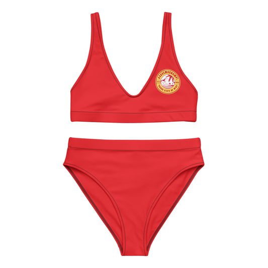 #SAVEMAGNUMPI High-Waisted Bikini - Red