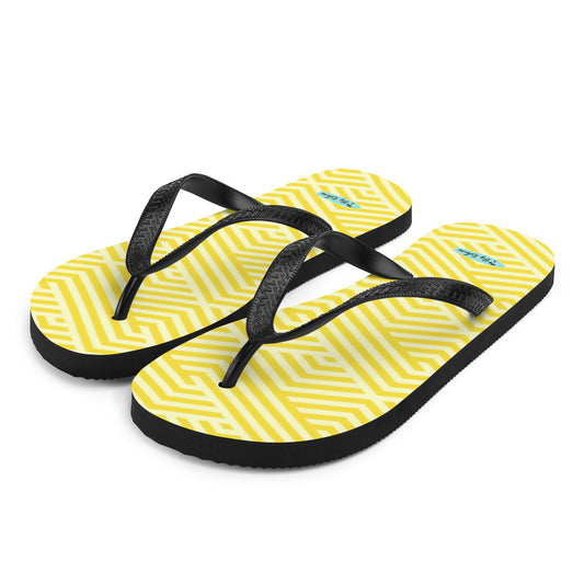 Flip-Flops - Yellow Herringbone