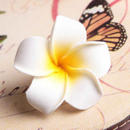 Hawaiian Plumeria Flower Hair Clips