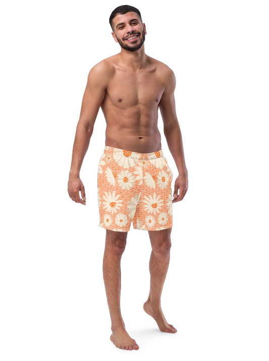 Hawaiian Flower Men's Swim Trunks  52.00 bigkahunatshirts