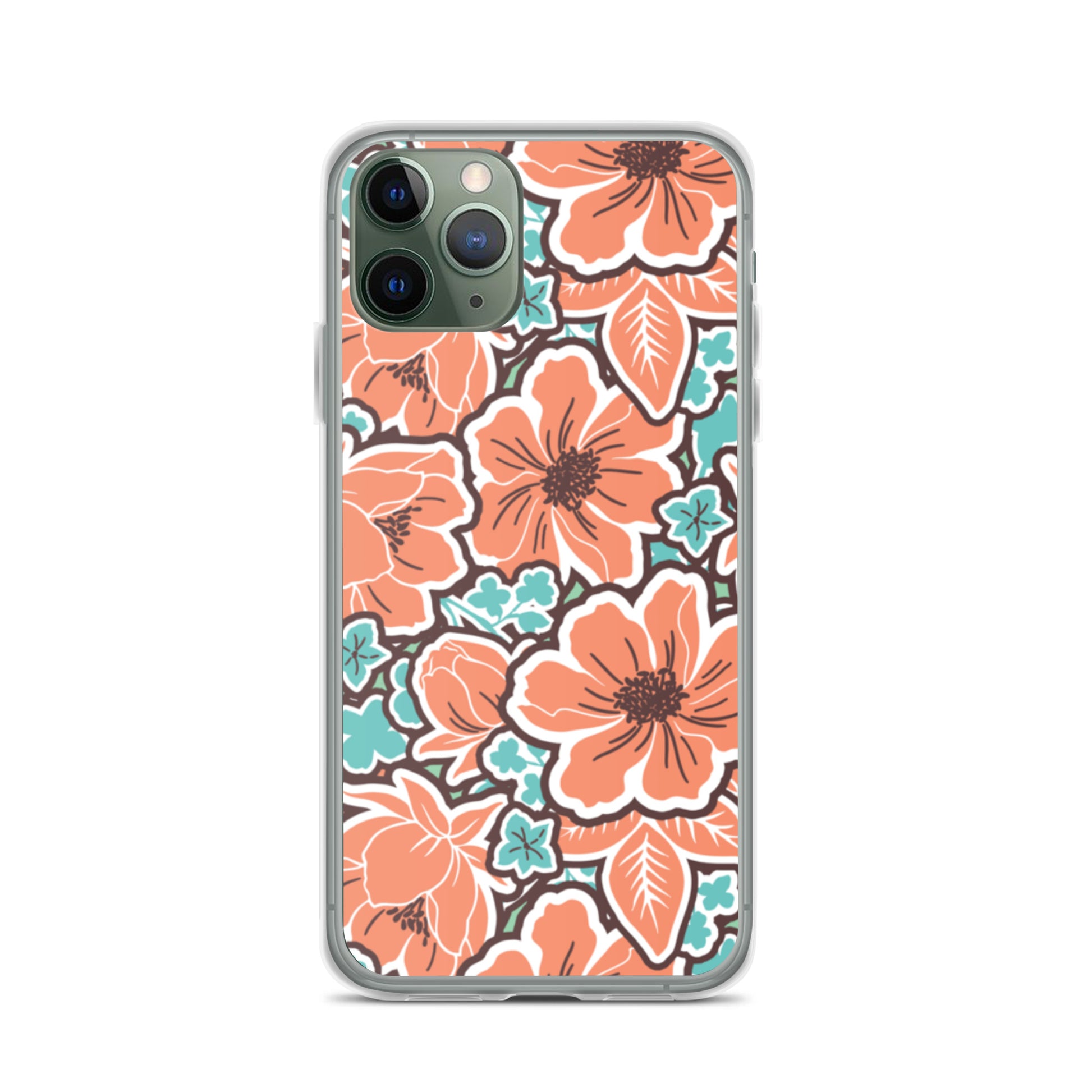 iPhone Case - Orange Hibiscus - 17 sizes  20.00 bigkahunatshirts