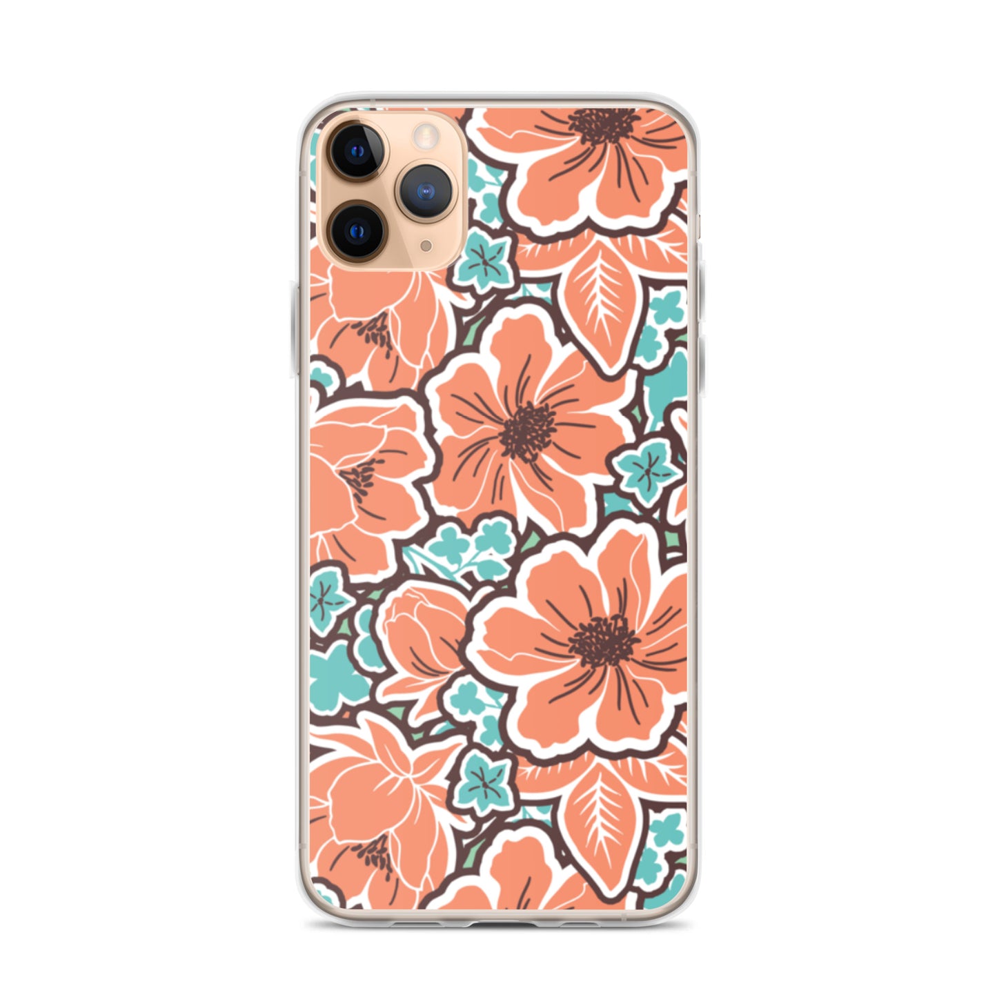 iPhone Case - Orange Hibiscus - 17 sizes  20.00 bigkahunatshirts