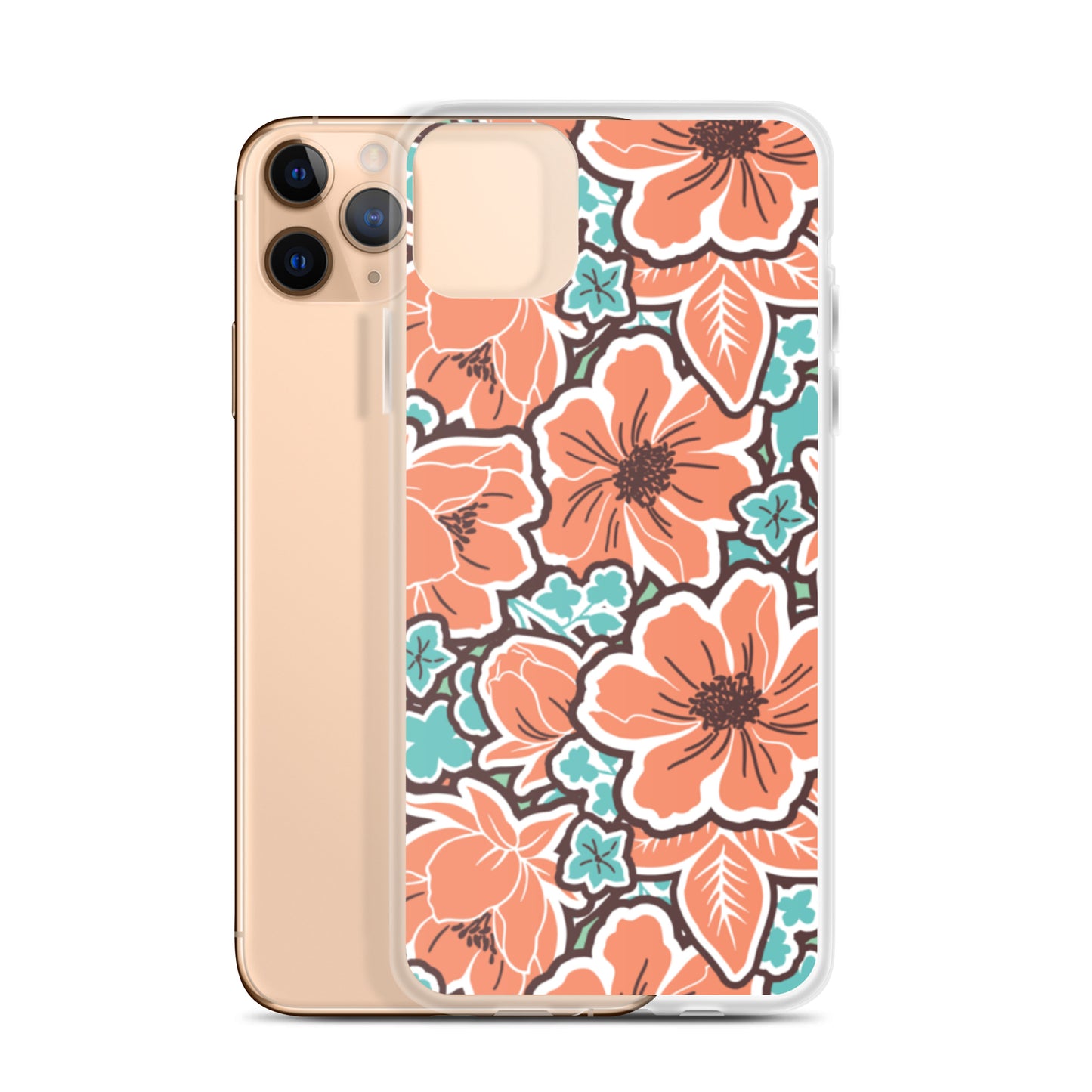 iPhone Case - Orange Hibiscus - 17 sizes  20.00 bigkahunatshirts