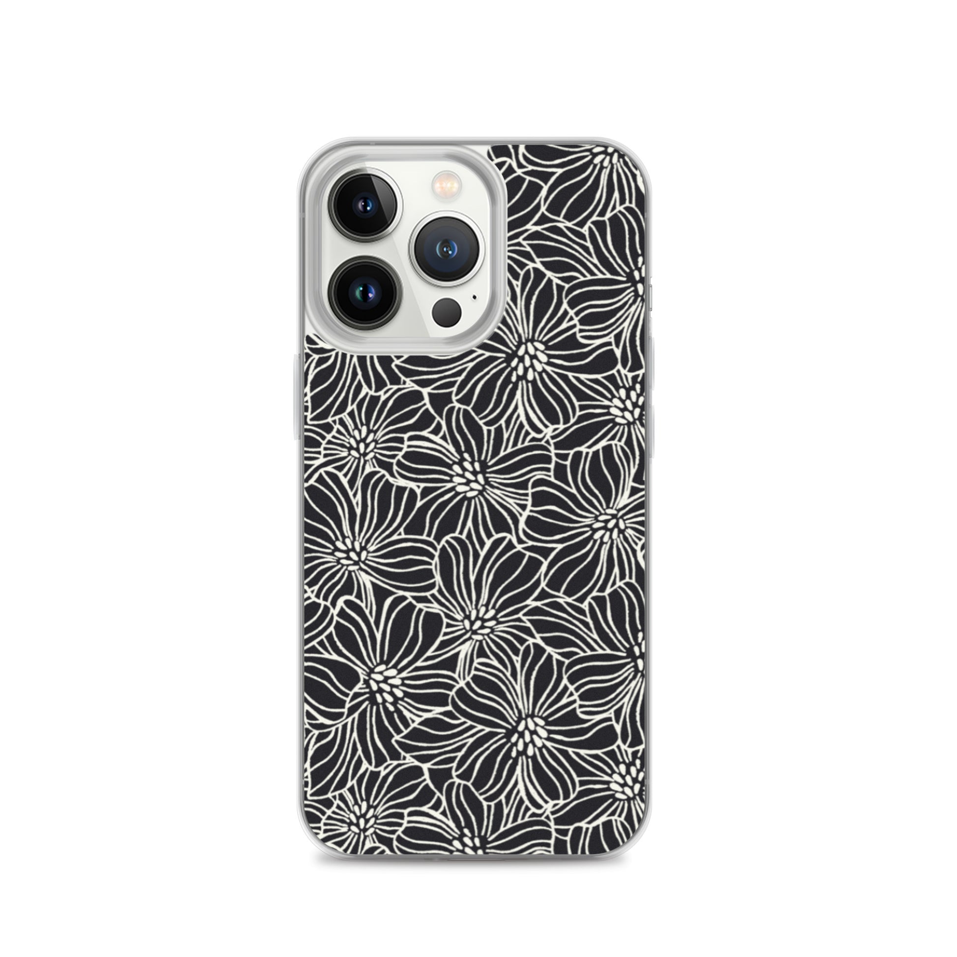 iPhone Case - Black White Flowers - 17 sizes  20.00 bigkahunatshirts