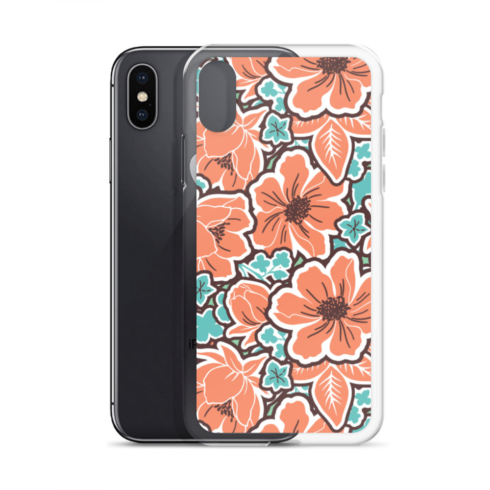 iPhone Case - Orange Hibiscus - 17 sizes  20.00 bigkahunatshirts