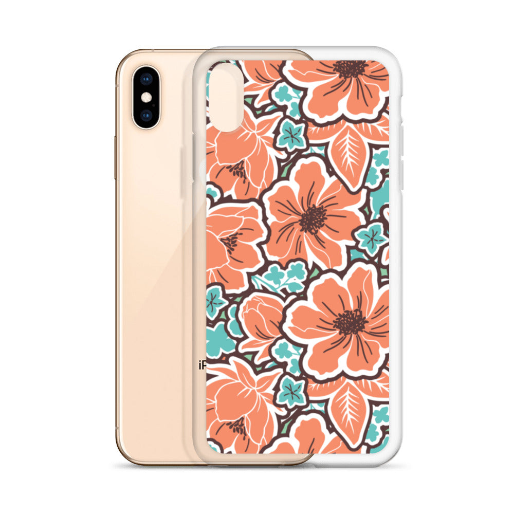 iPhone Case - Orange Hibiscus - 17 sizes  20.00 bigkahunatshirts