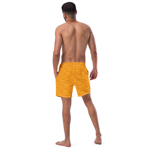 Swim Trunks for Men - Orange 'Alani  52.00 bigkahunatshirts