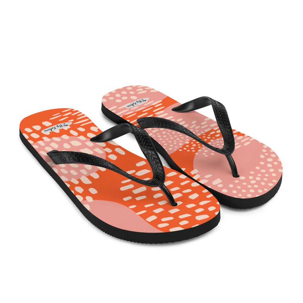 Flip-Flops - Orange pattern  20.00 bigkahunatshirts