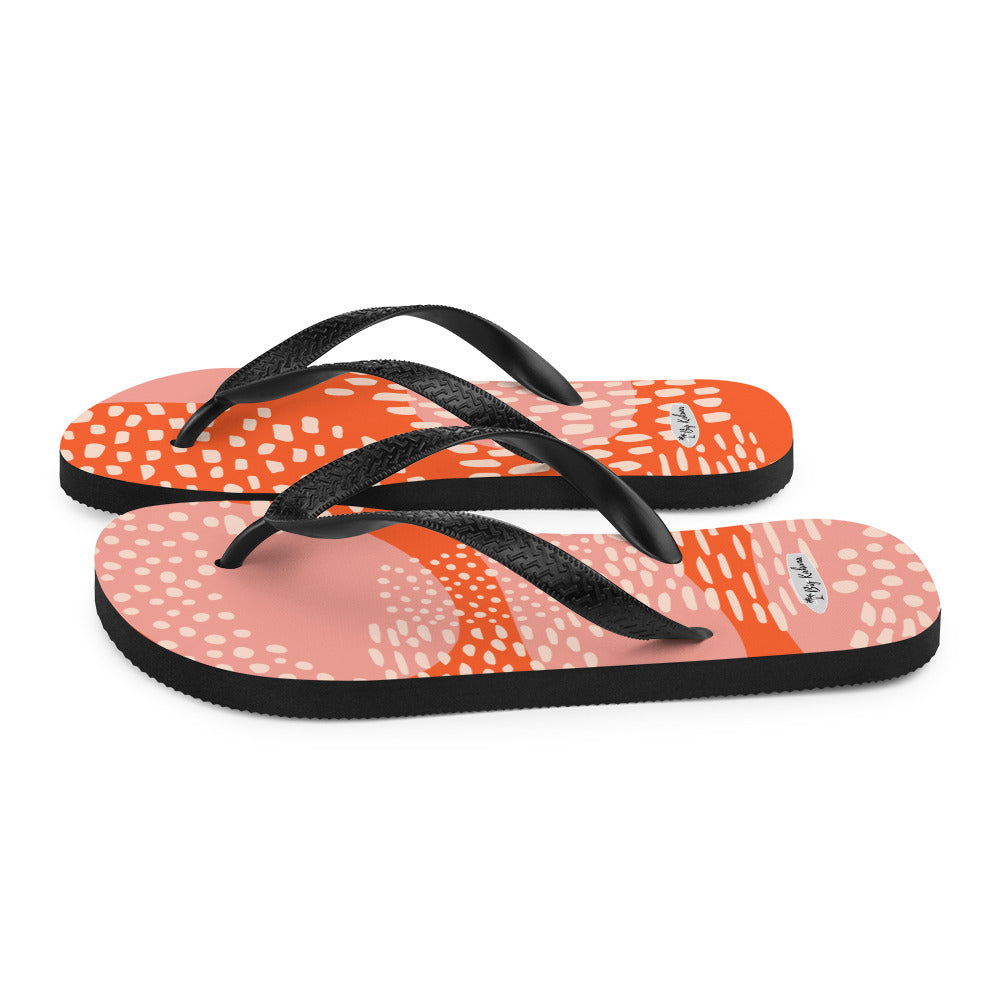 Flip-Flops - Orange pattern  20.00 bigkahunatshirts