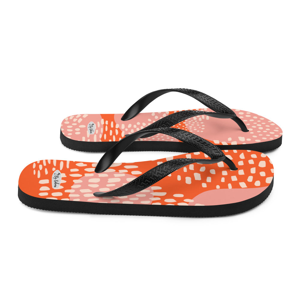 Flip-Flops - Orange pattern  20.00 bigkahunatshirts