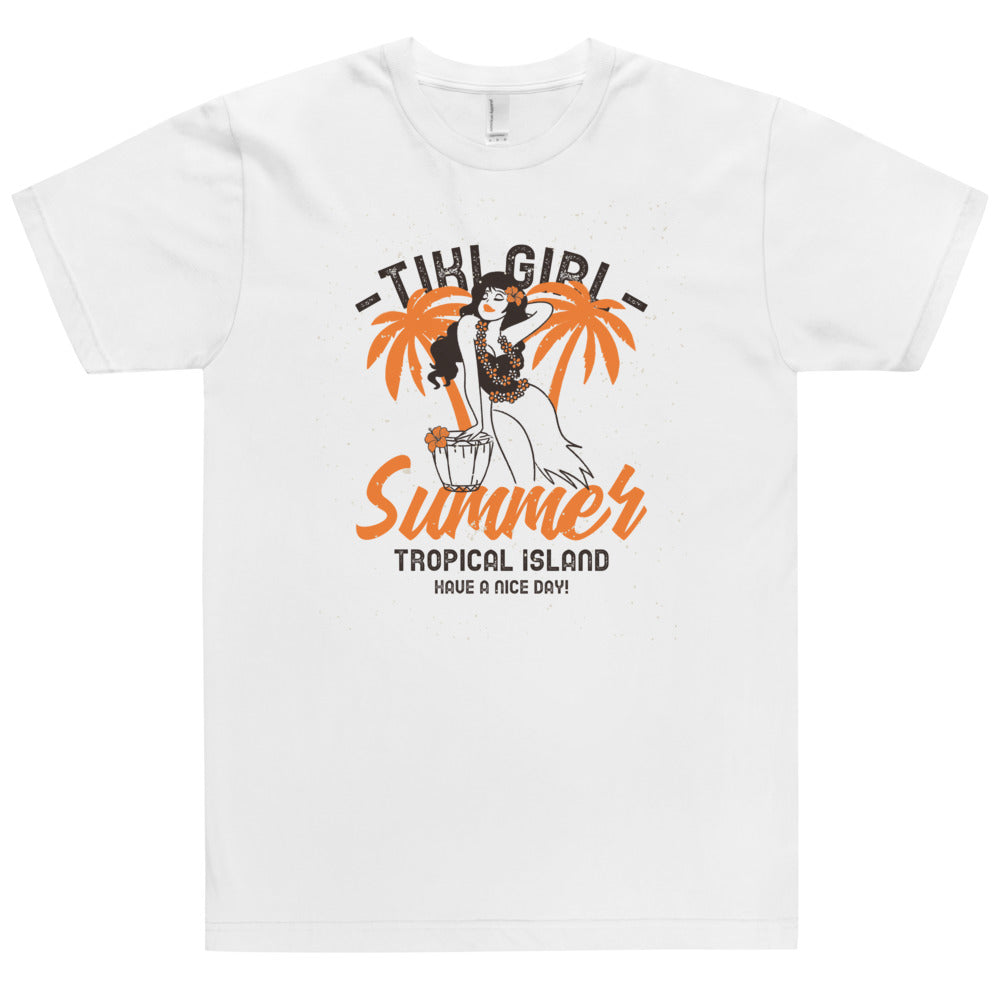 Tiki Girl Summer T-shirt 3 - more colors!  34.00 bigkahunatshirts