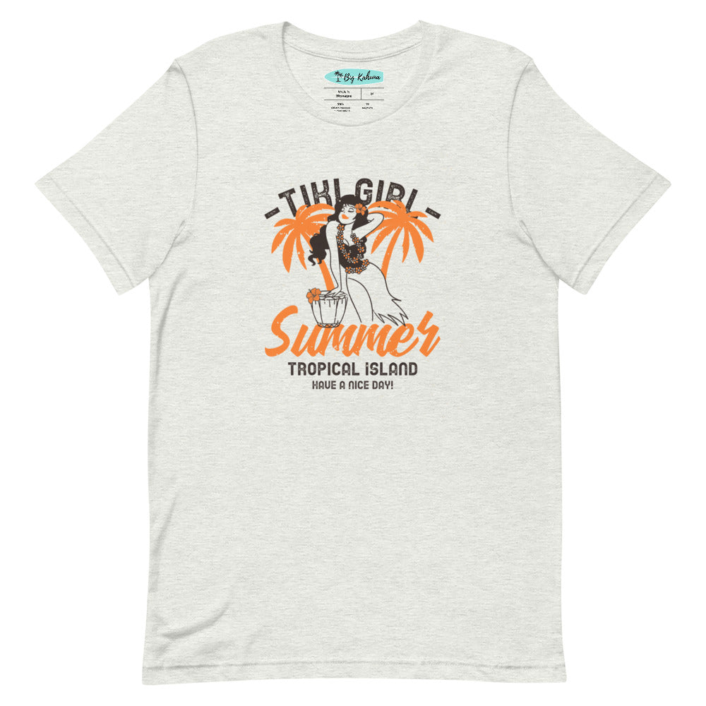 Tiki Girl Summer T-Shirt 2 - more colors!  34.00 bigkahunatshirts