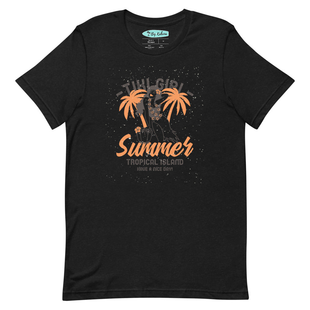 Tiki Girl Summer T-Shirt 2 - more colors!  34.00 bigkahunatshirts