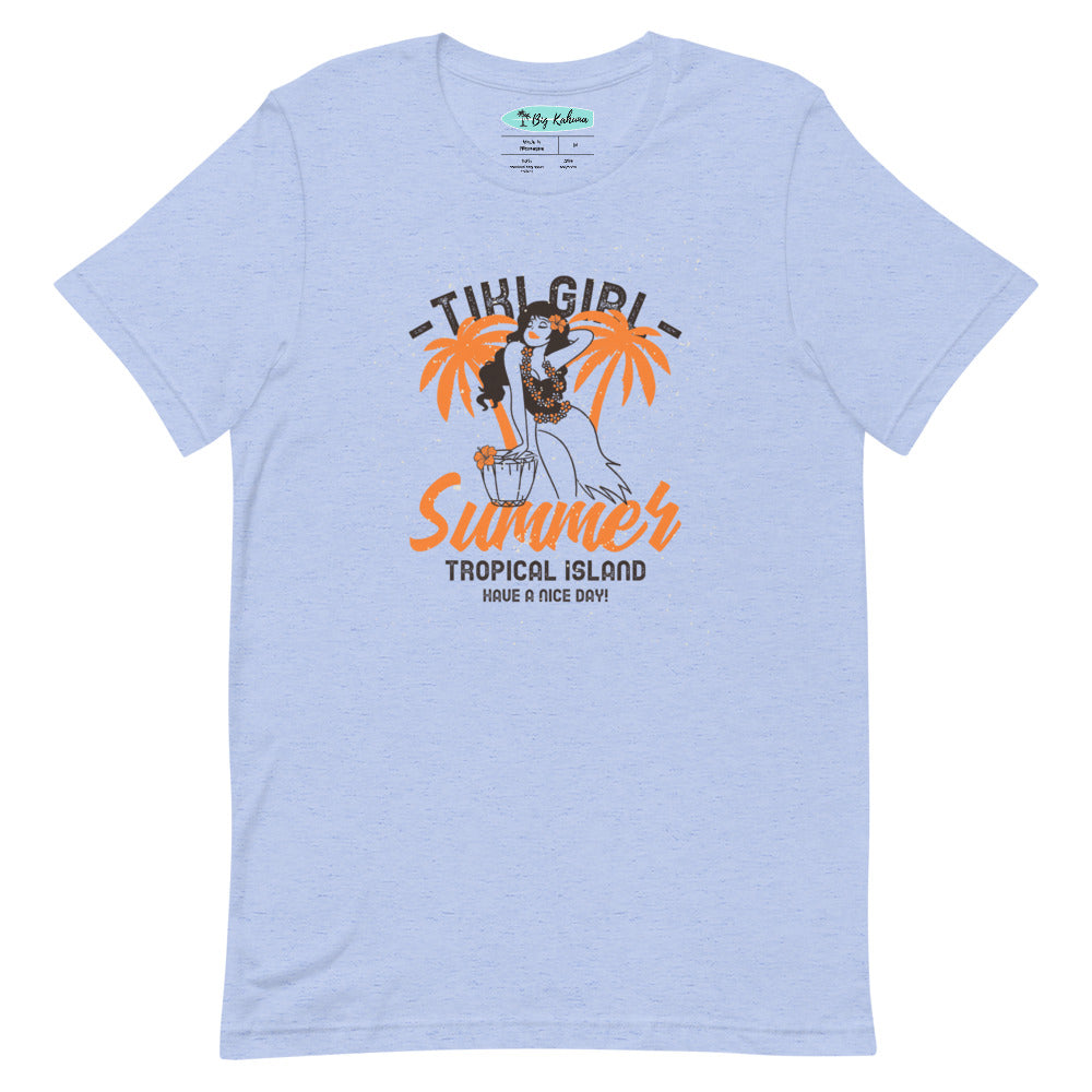 Tiki Girl Summer T-Shirt 2 - more colors!  34.00 bigkahunatshirts