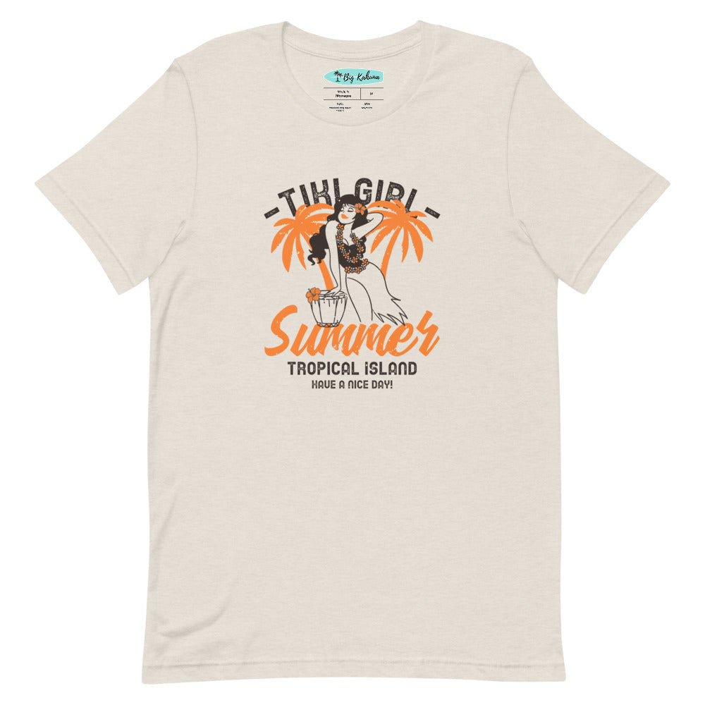 Tiki Girl Summer T-Shirt 2 - more colors!  34.00 bigkahunatshirts