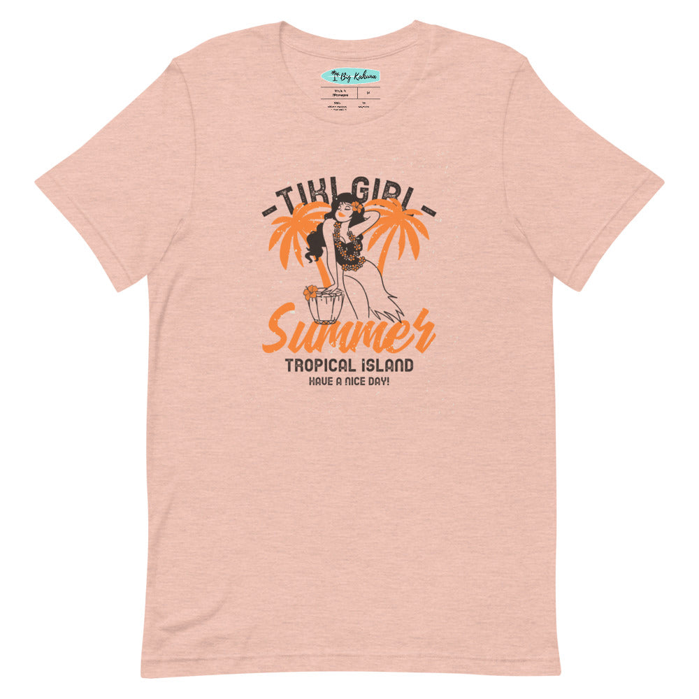 Tiki Girl Summer T-Shirt 2 - more colors!  34.00 bigkahunatshirts