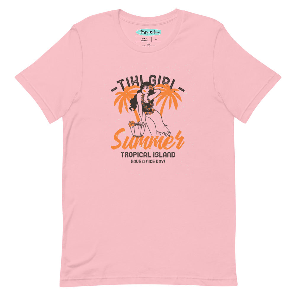 Tiki Girl Summer T-Shirt 2 - more colors!  34.00 bigkahunatshirts