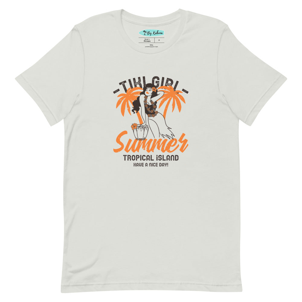 Tiki Girl Summer T-Shirt 2 - more colors!  34.00 bigkahunatshirts