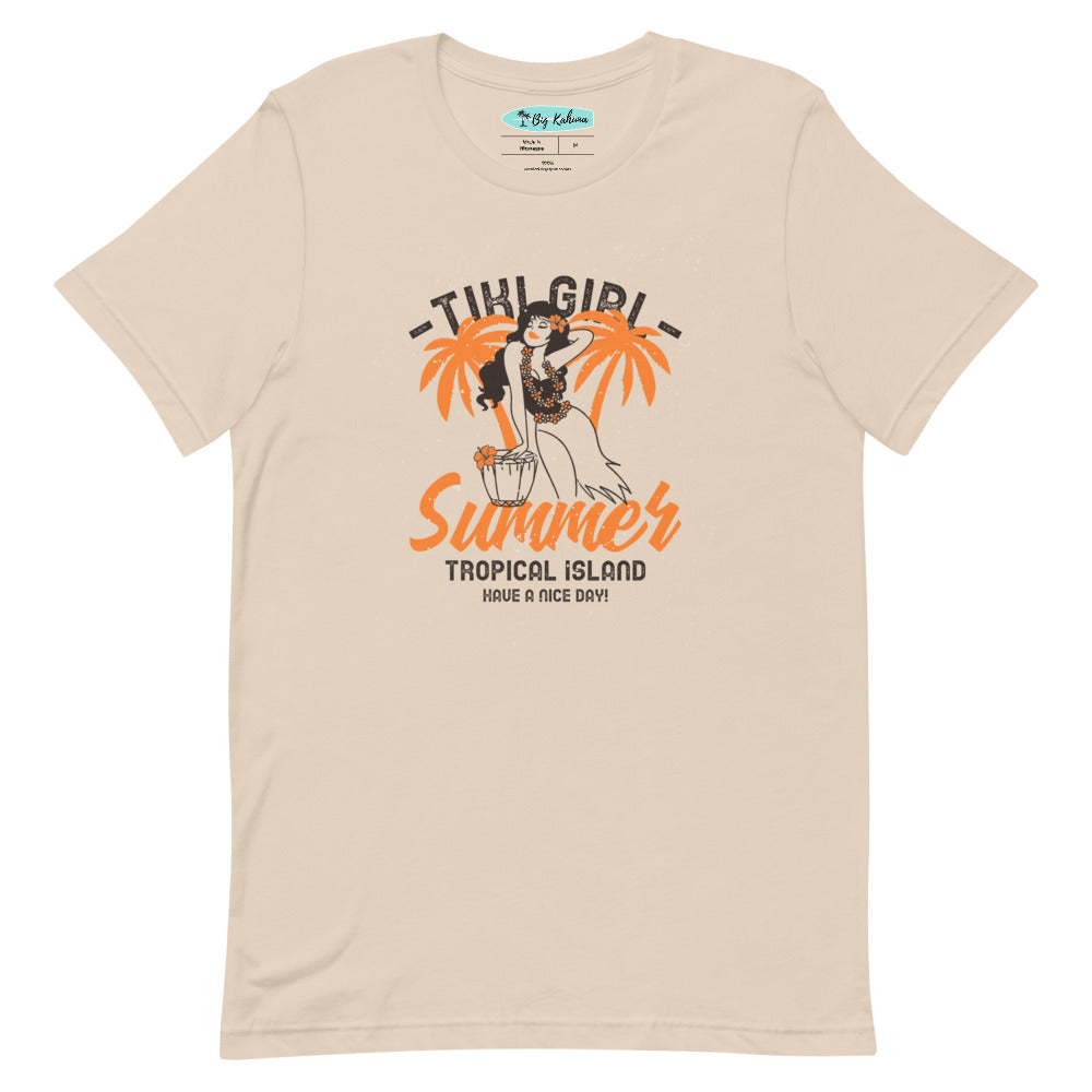 Tiki Girl Summer T-Shirt 2 - more colors!  34.00 bigkahunatshirts