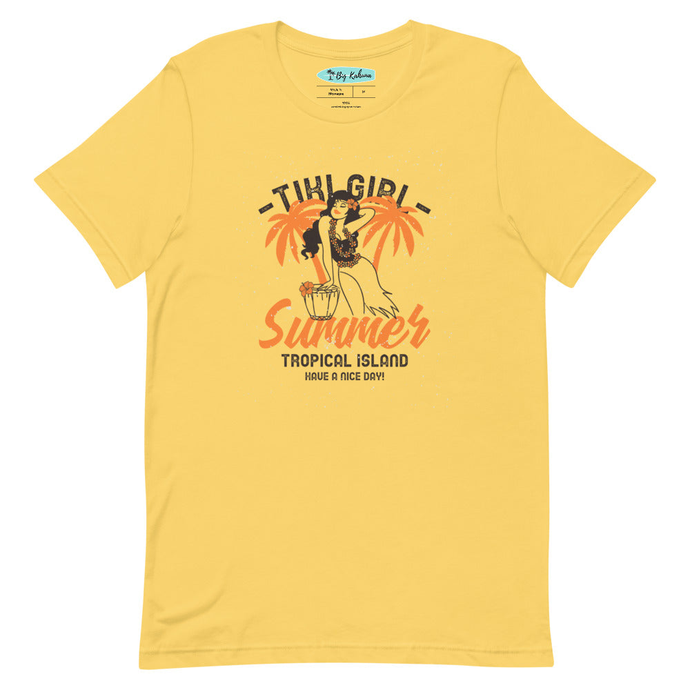 Tiki Girl Summer T-Shirt 2 - more colors!  34.00 bigkahunatshirts