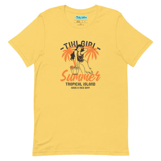 Tiki Girl Summer T-Shirt 2 - more colors!  34.00 bigkahunatshirts